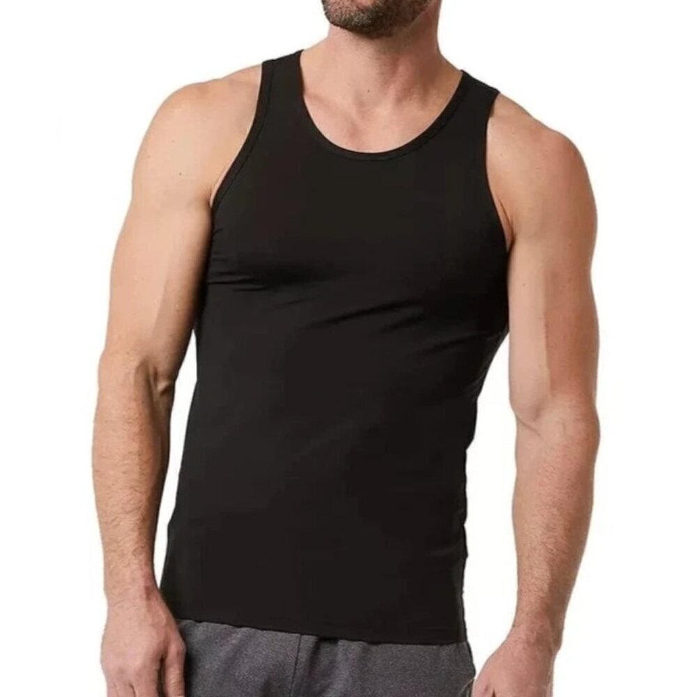 NEW 32 Degrees Cool Men's S Comfort 3 Pack Mesh Tank Black Small Quick Dry